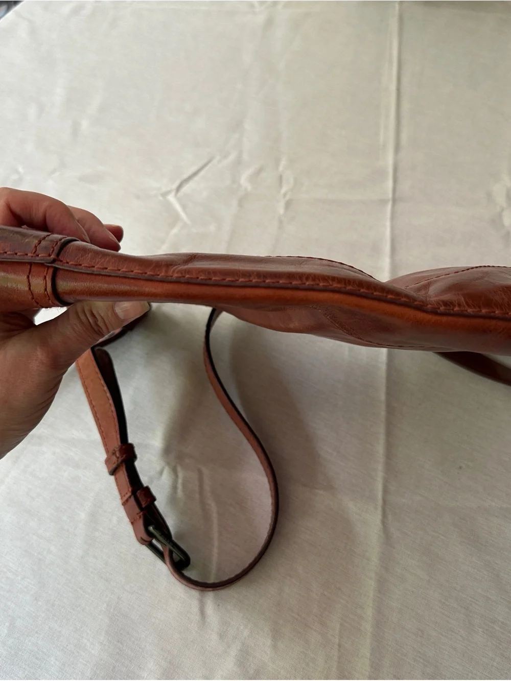 Frye Melissa Cognac Leather Crossbody Bag